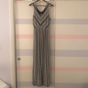 Maxi Black and White Striped Dress